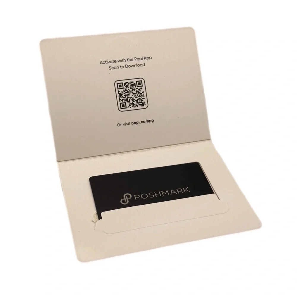 Popl | Poshmark Black Metal Digital Business Card Customizable